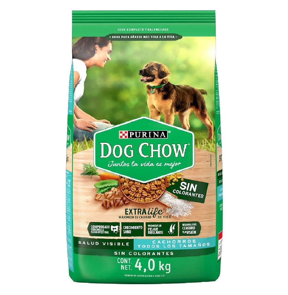 Dog Chow Cachorros todos los tamaños sin colorantes