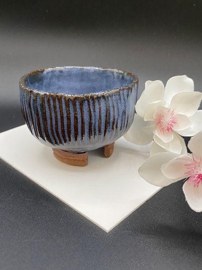 Denim blue bowl