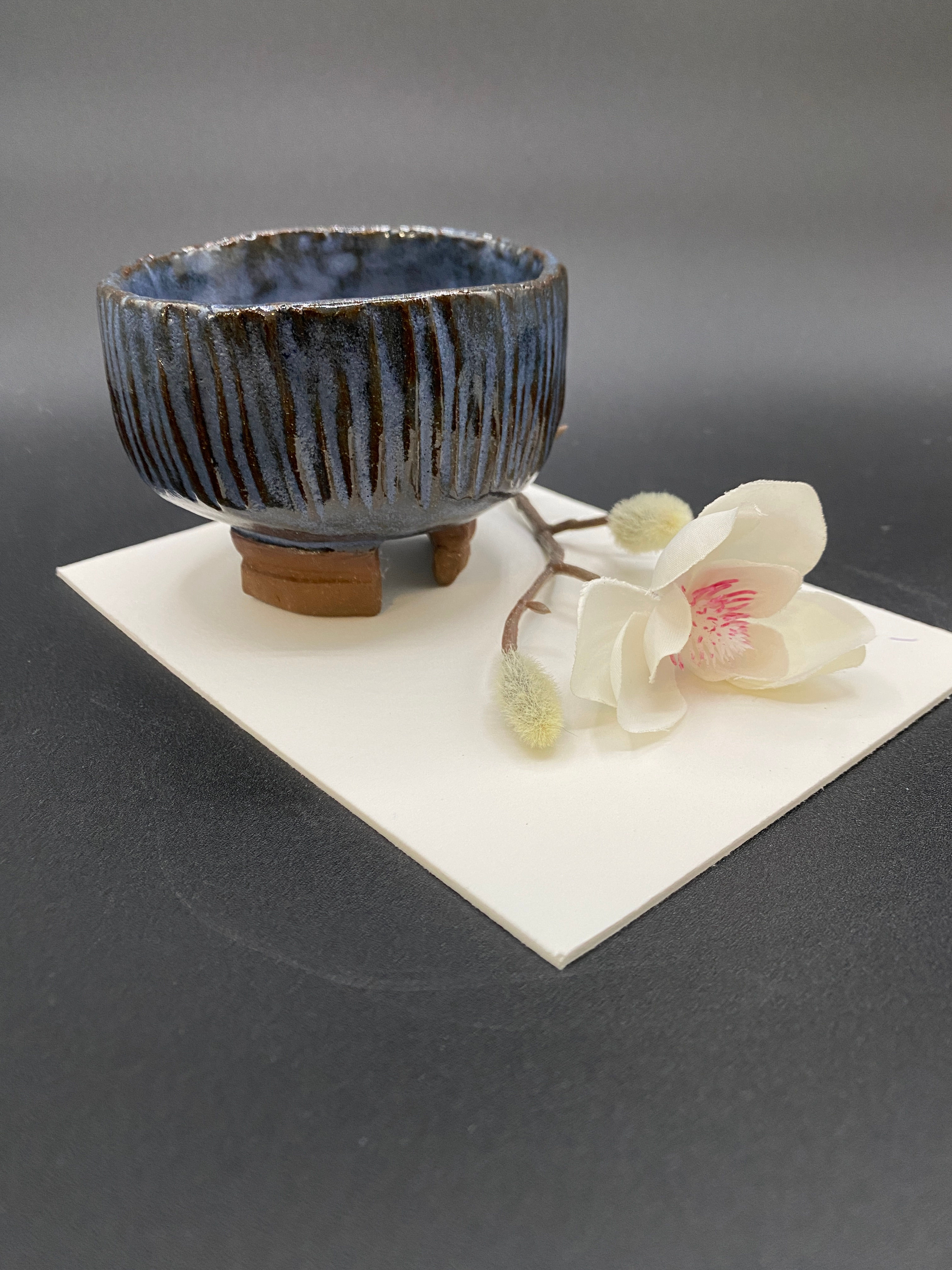 Denim blue decorative bowl #8