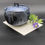Thumbnail: Denim blue pinch-pot lidded jar #7