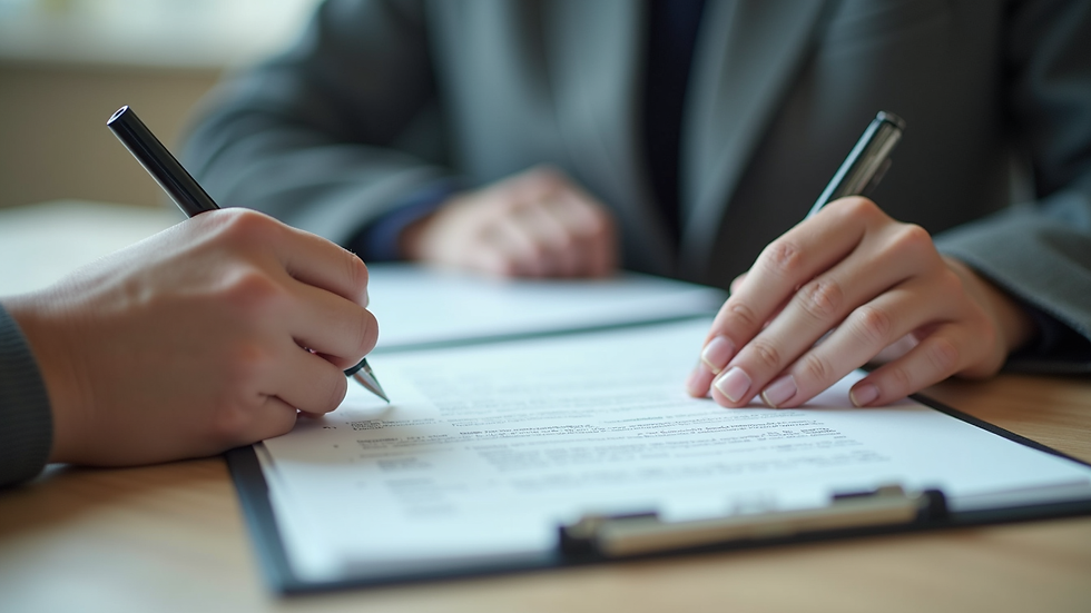 Close-up view of a job seeker reviewing a resume at a community centre
