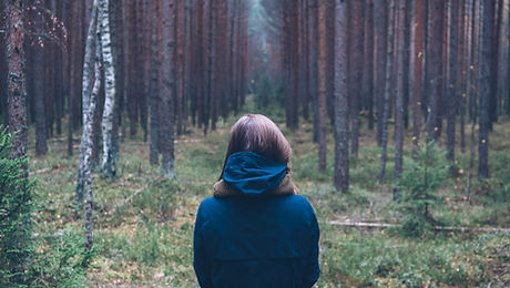 Woman Alone in Forest