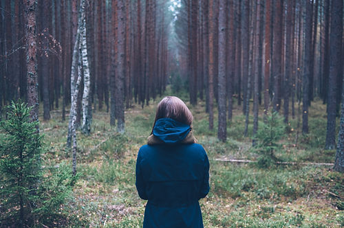 Woman Alone in Forest