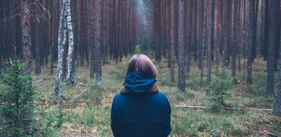 Woman Alone in Forest