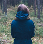 Woman Alone in Forest