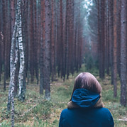 Woman Alone in Forest