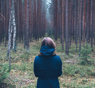 Woman Alone in Forest