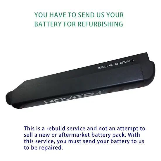 Rebuild service for Hover-1 X8F 36V Ebike Electric Kick Scooter Battery Rebuild