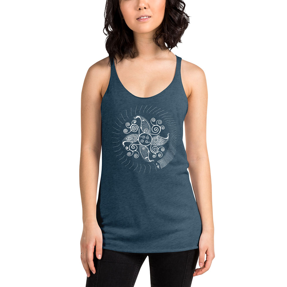 Thumbnail: Waiting Mandala Design SamiArtStyle Women's Racerback Tank