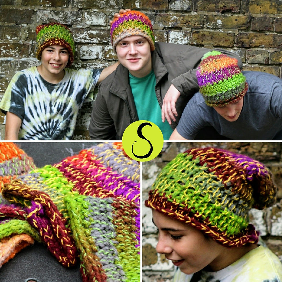 Thumbnail: Black & Neon Mix Beanie