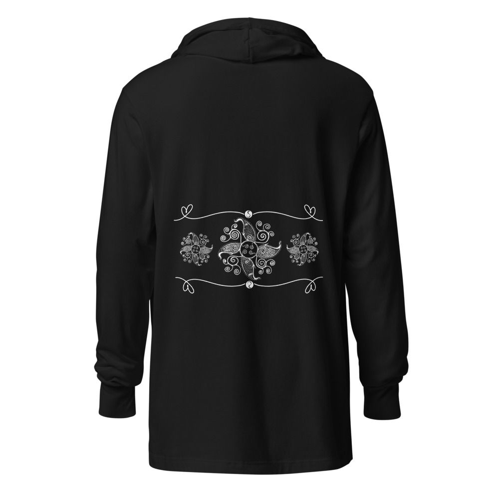 Waiting Playfully Unisex Hooded Long Sleeve SamiArtStyle Tee