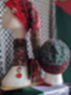 Thumbnail: Palestine Fingerknitted SamiArtStyle Beanie