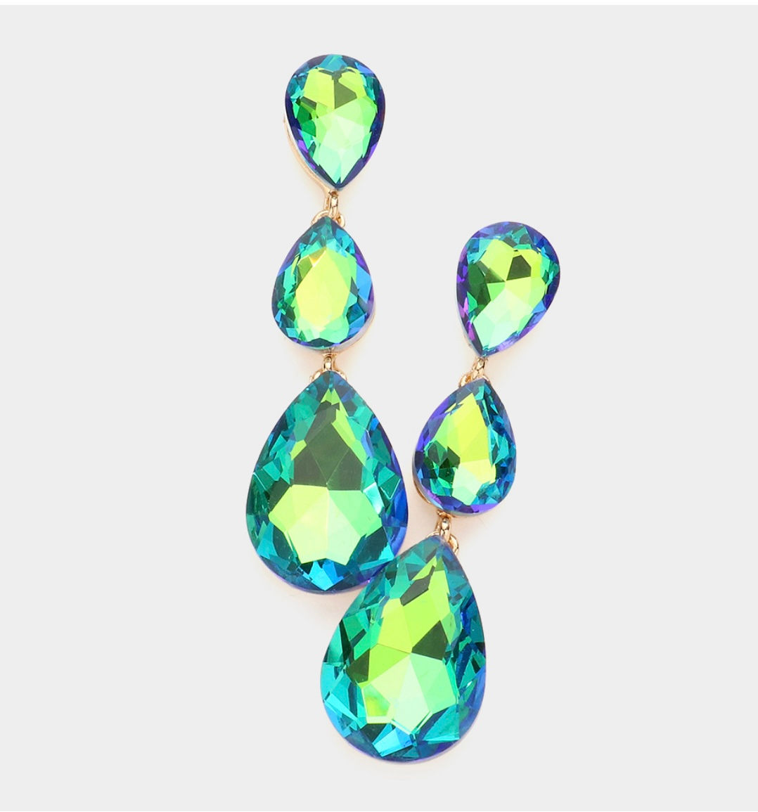 Chrystal Earrings- Blue