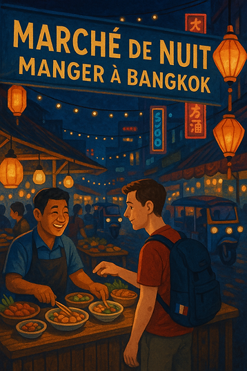 L'ambiance décontractée des marchés de nuit de Bangkok à visiter avec votre guide de Bangkok.