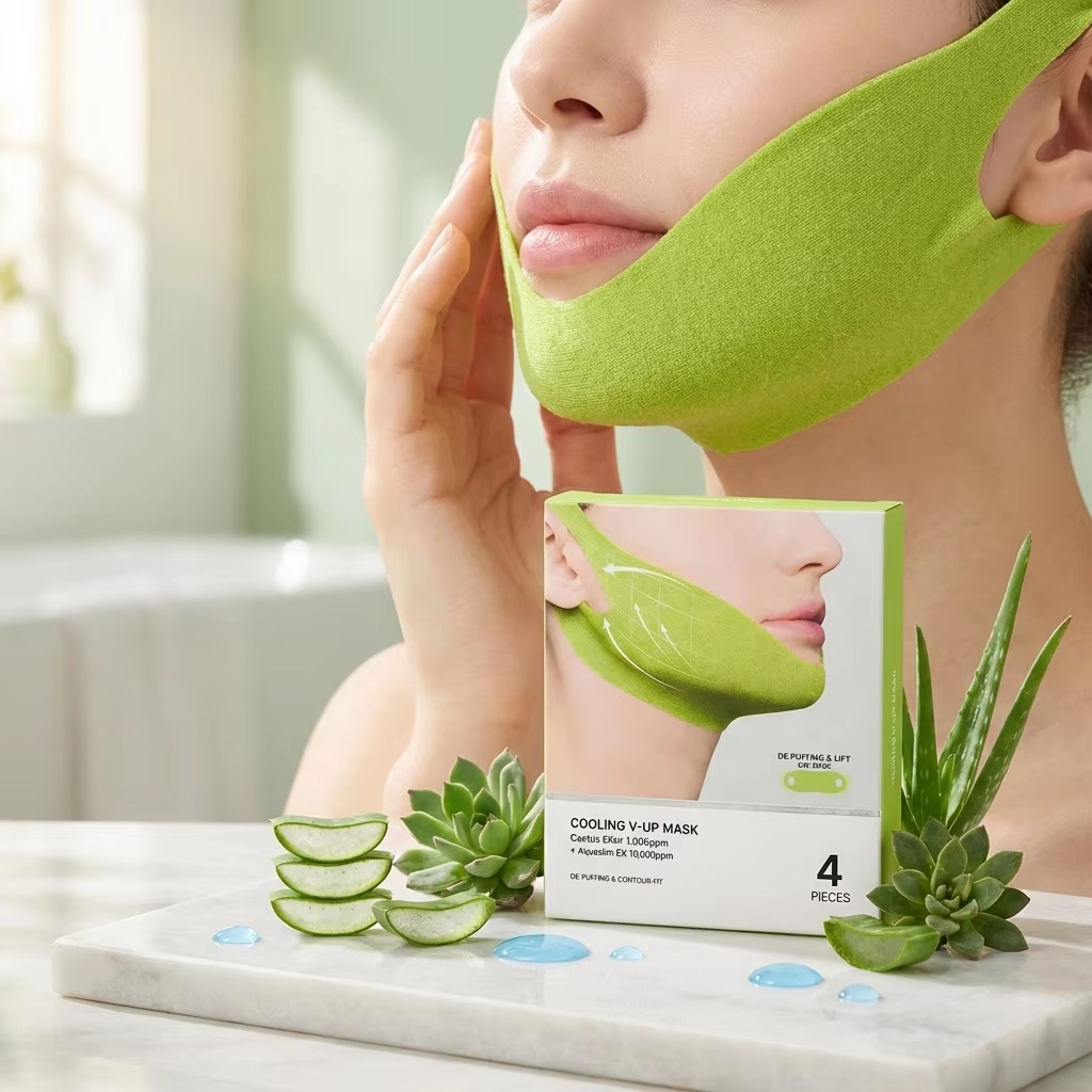 Centella Asiatica Face Lifting Mask Lift Contour Tighten Firm Cheek