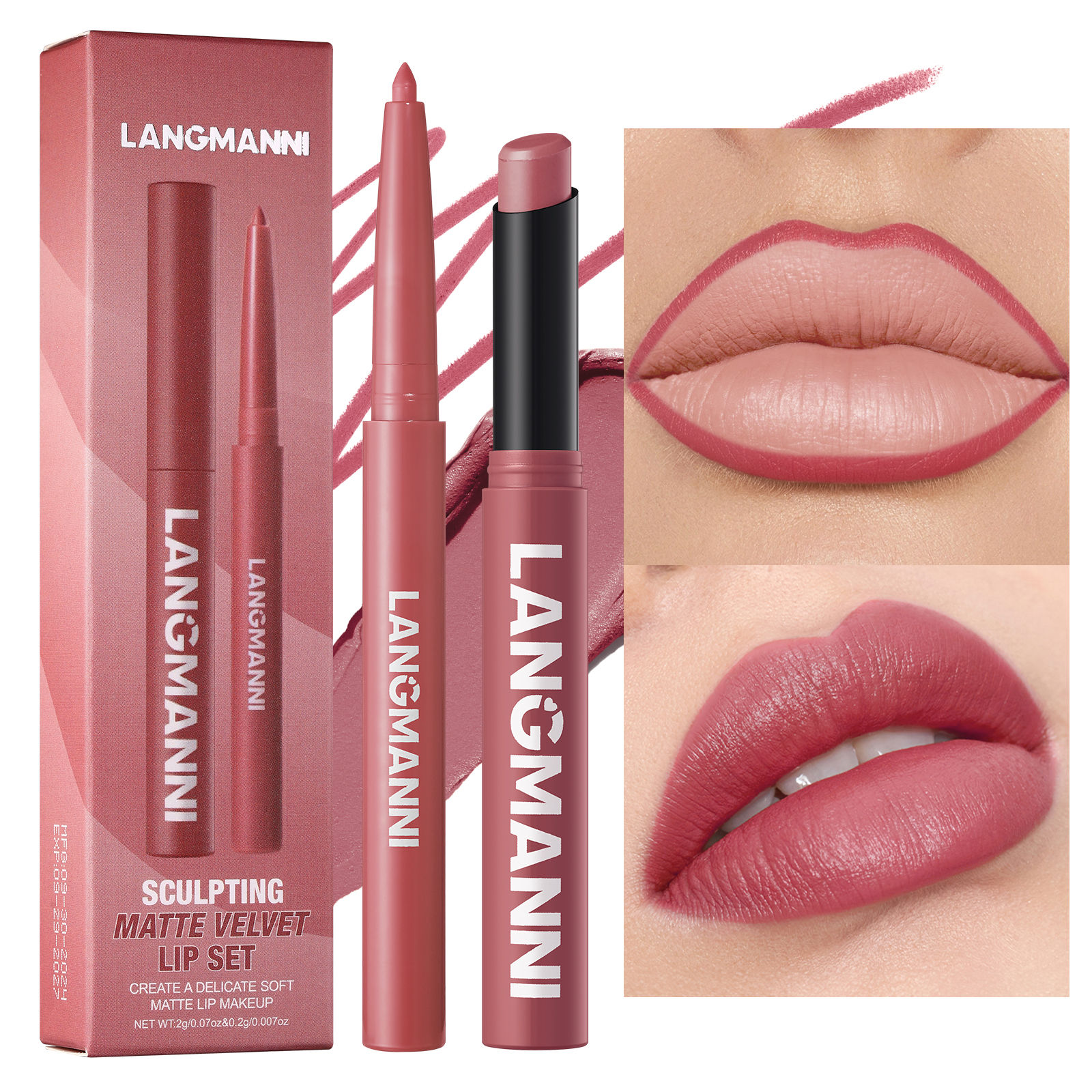 Integrated waterproof lipliner+ setno smudgeno fade