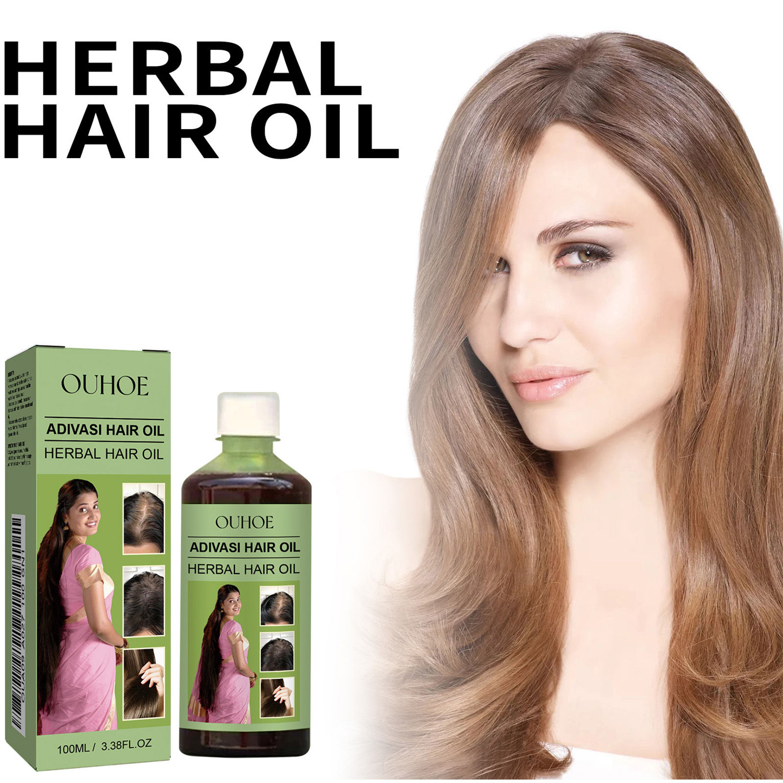 Ouhoe Herbal Oil Temperature Nourishing Scalp Strengthening C