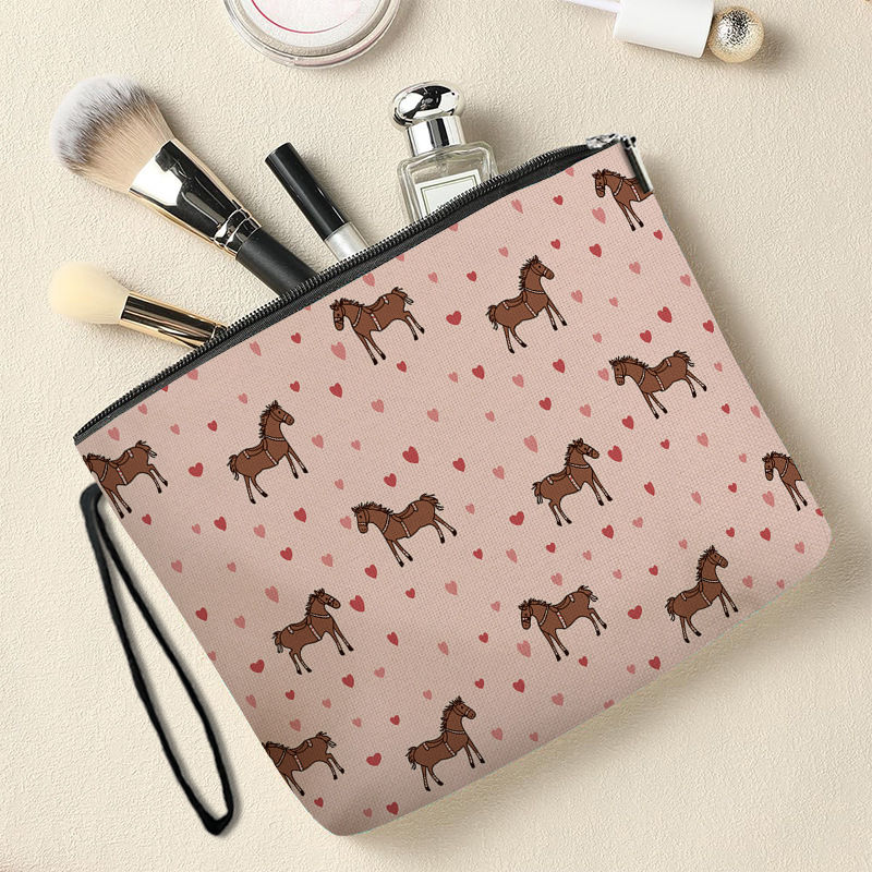 New Temu Pony Bag Home Zipper Toiletry Bag Women's Lipstick Bag