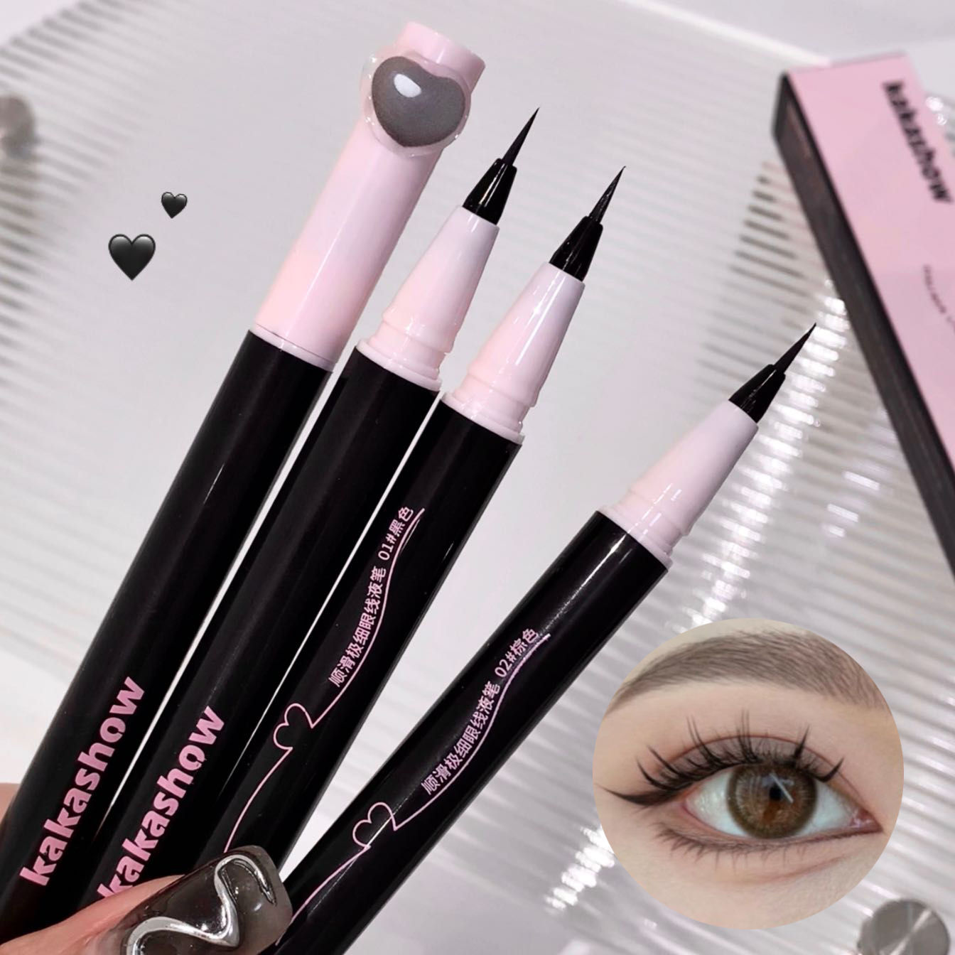 0.05mm Eyeliner Liquid Pen Matte Smooth Quick Dry Waterproof Ultra-thin
