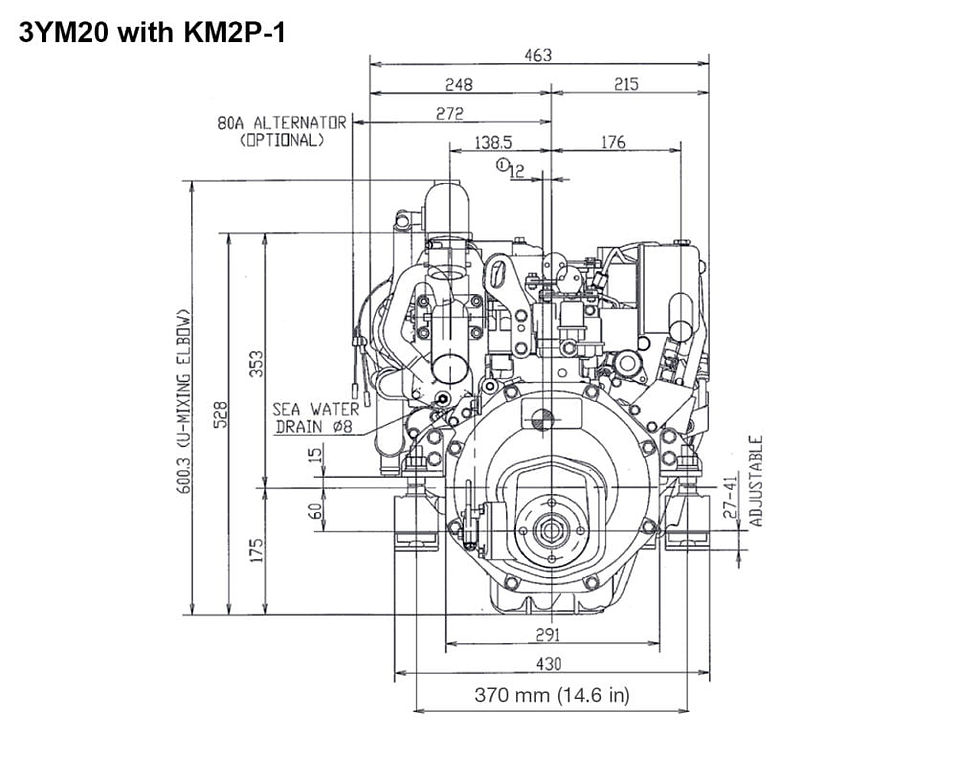 Thumbnail: 3YM20G YANMAR GEAR RATIO 2.21, 3.22