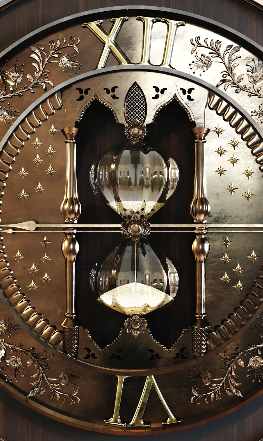 The Circle of Time Mural features a rotating central dial that echoes the quiet rhythm of time.