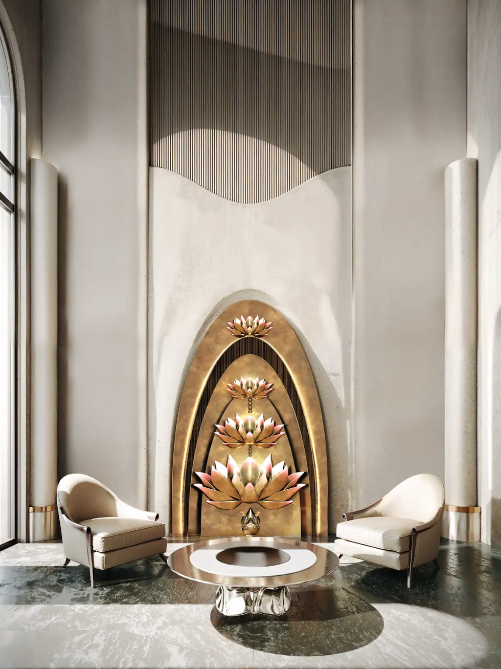 The Lotus Medallion Mural