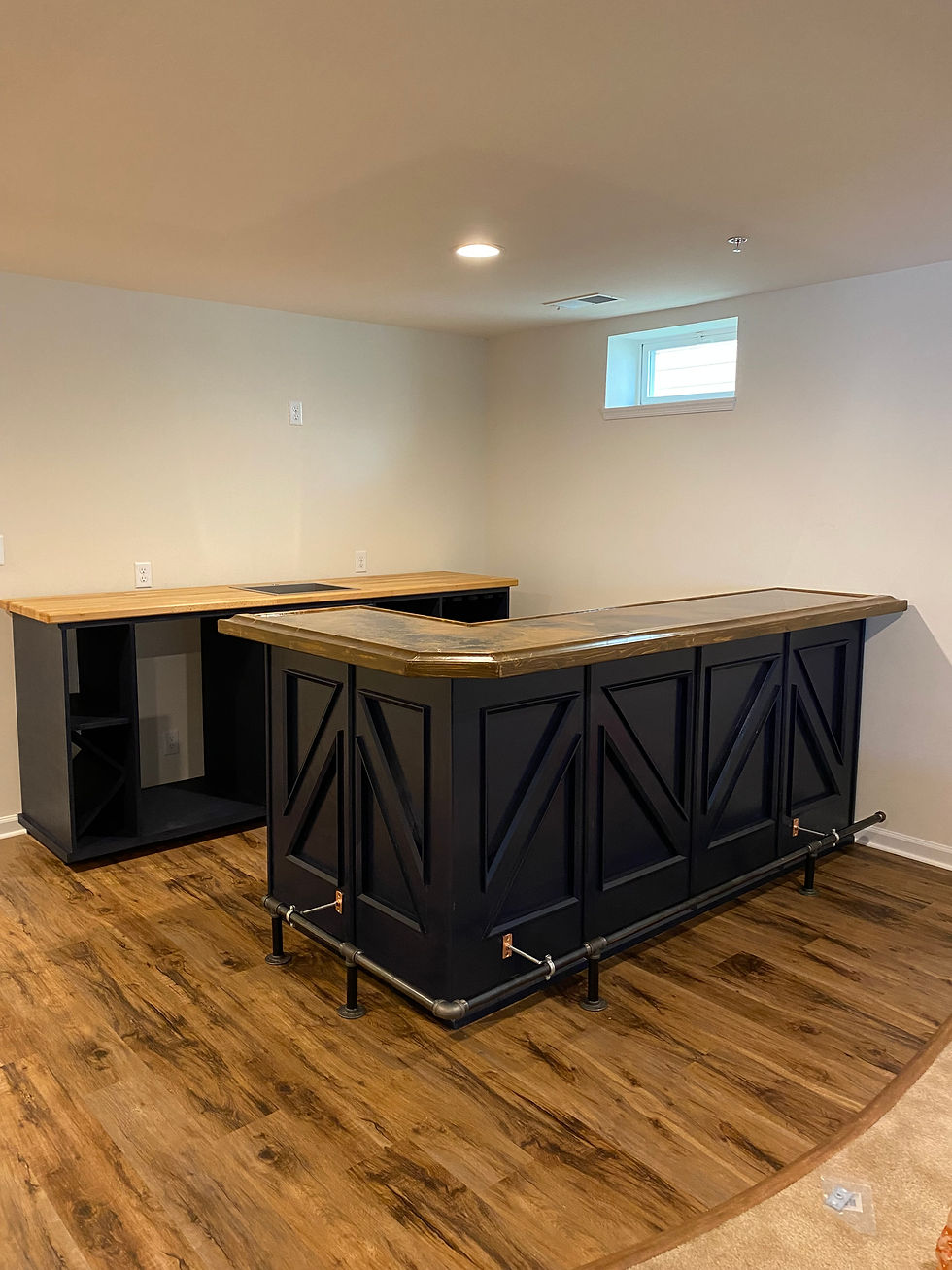 Modern Farmhouse Basement Bar- Havre De Grace, MD