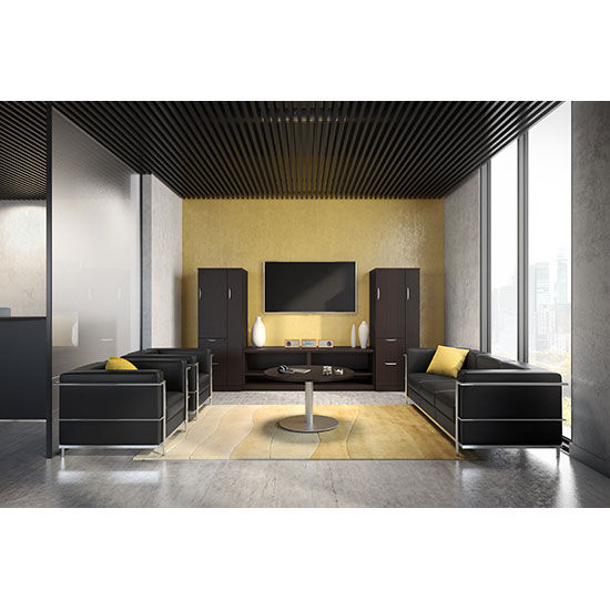 Thumbnail: madison reception seating collection black or white sofa