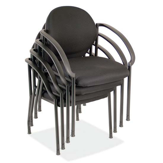 regal collection black fabric stack chairs with black metal frame