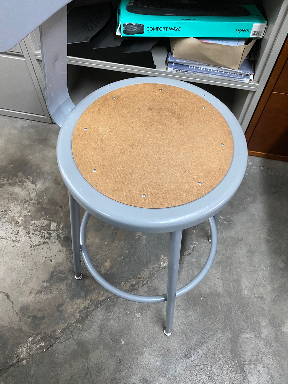 Thumbnail: Asdjustable height metal stool