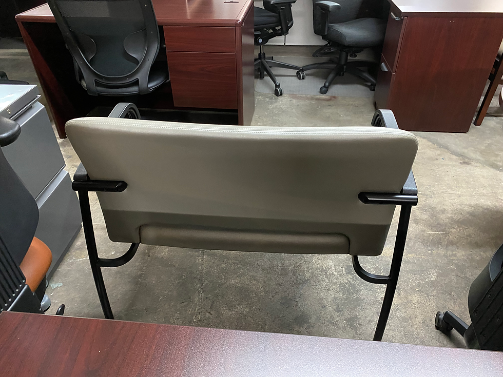 Thumbnail: Gunlocke double wide seat waiting chair 