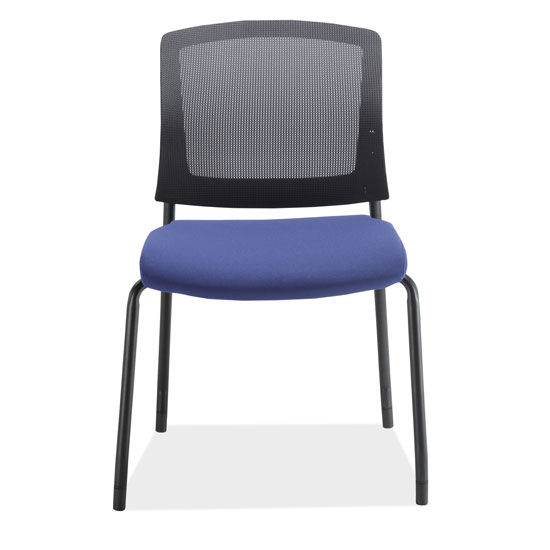 parson collection armless mesh back stack chairs with many seat colors available