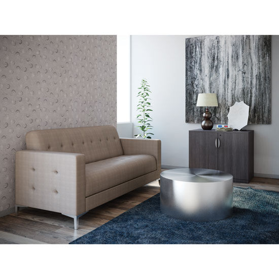 Thumbnail: new brushed aluminum 24" diameter drum table