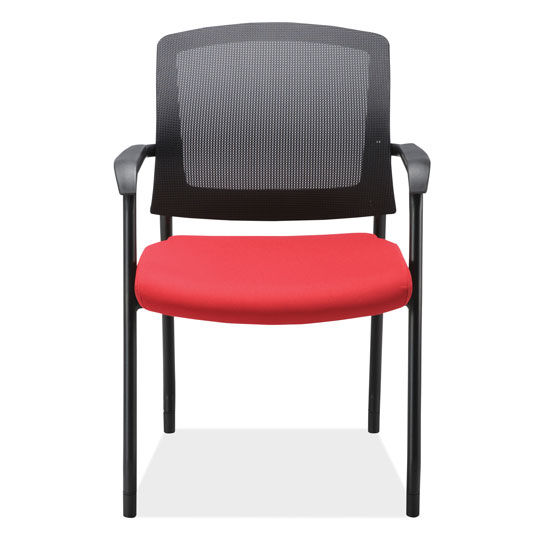 Thumbnail: parson collection mesh back stack chairs with black frame