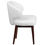 Thumbnail: white leather guest chairs with wood legs