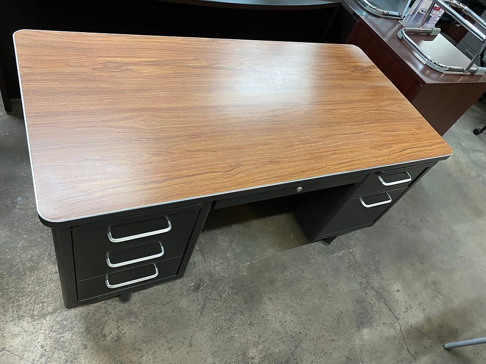 Thumbnail: Vintage steelcase tanker desk 