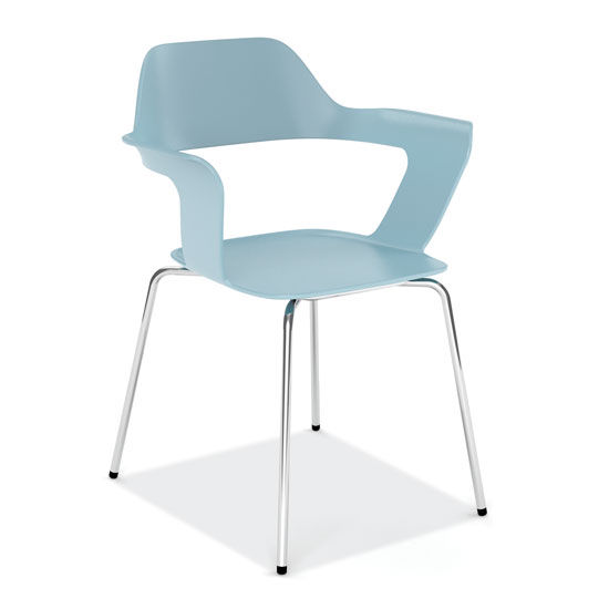 zella collection guest stack chairs blue