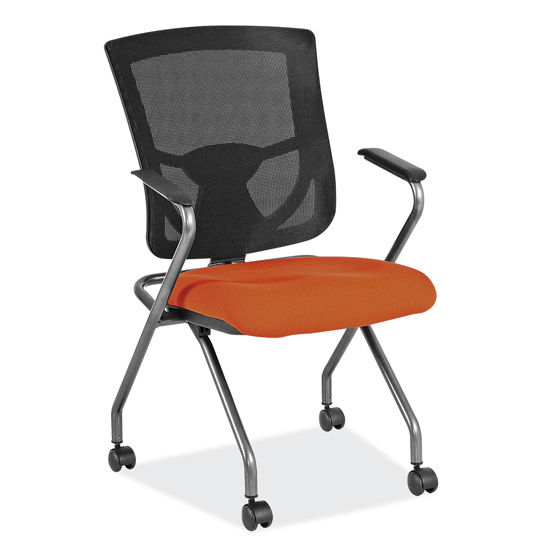 cool mesh pro collection mesh back nesting chairs orange