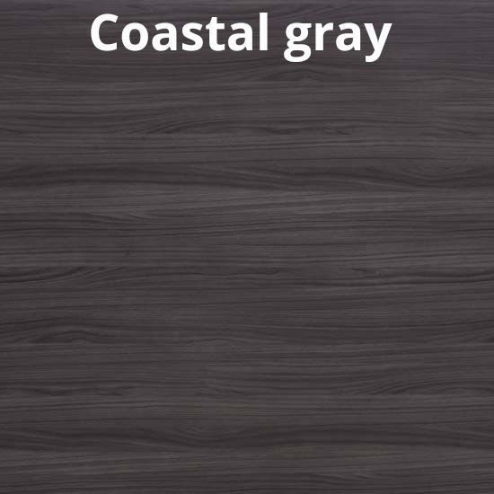 Thumbnail: 65" height sienna collection laminate bookcase gray finish