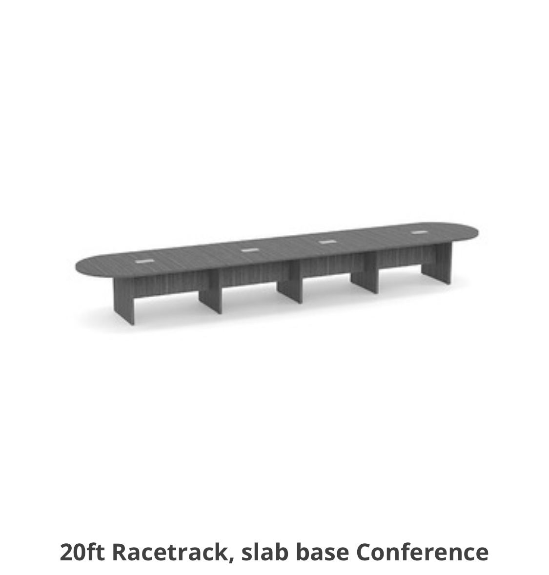 20' racetrack shaped conference table