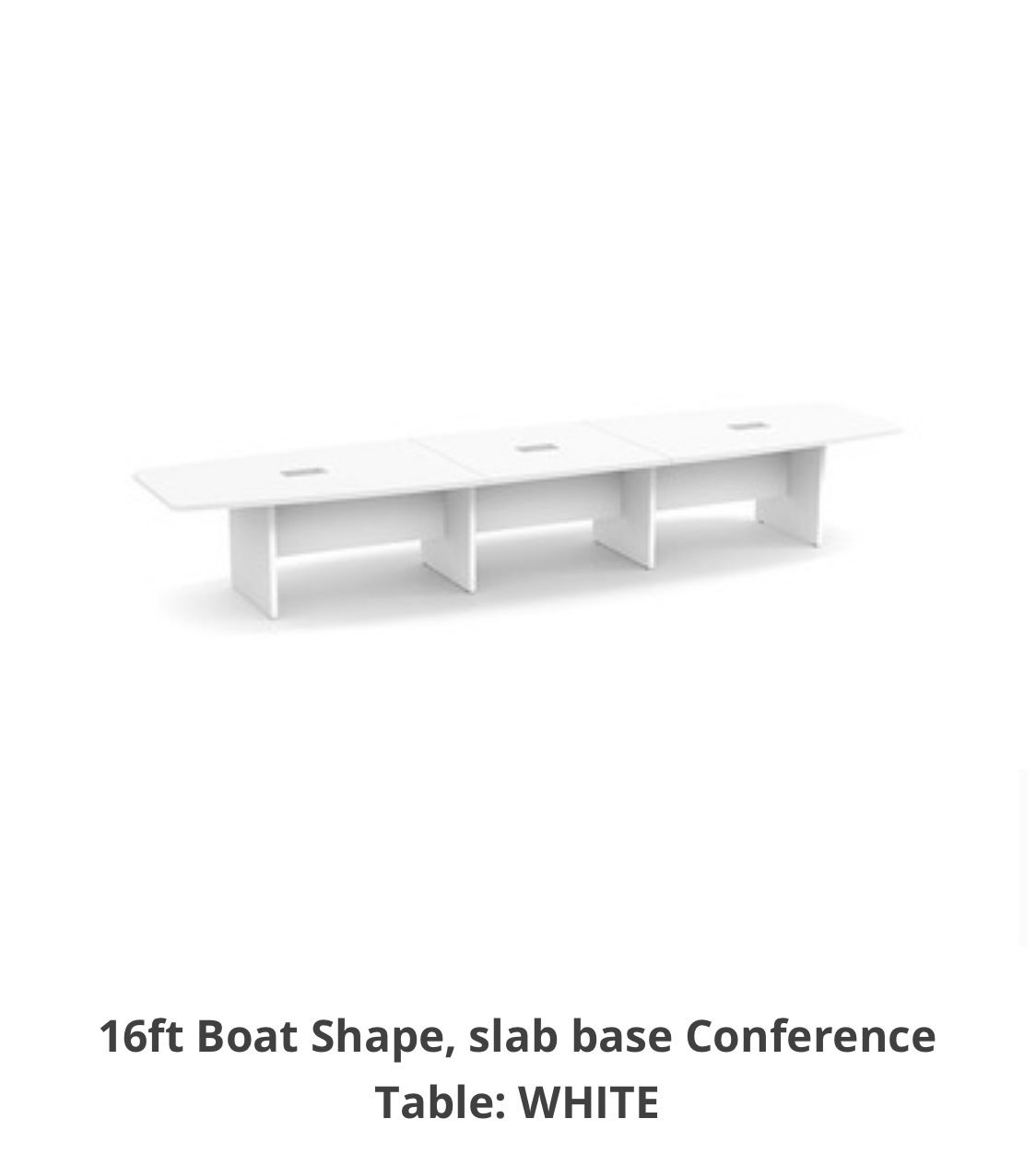 16' boat shaped conference table