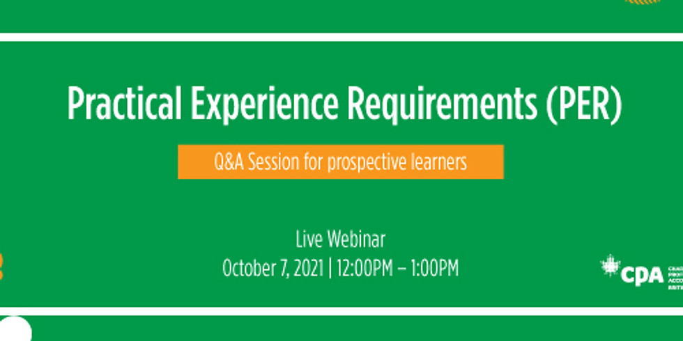 Practical Experience Requirements (PER) Q & A Session