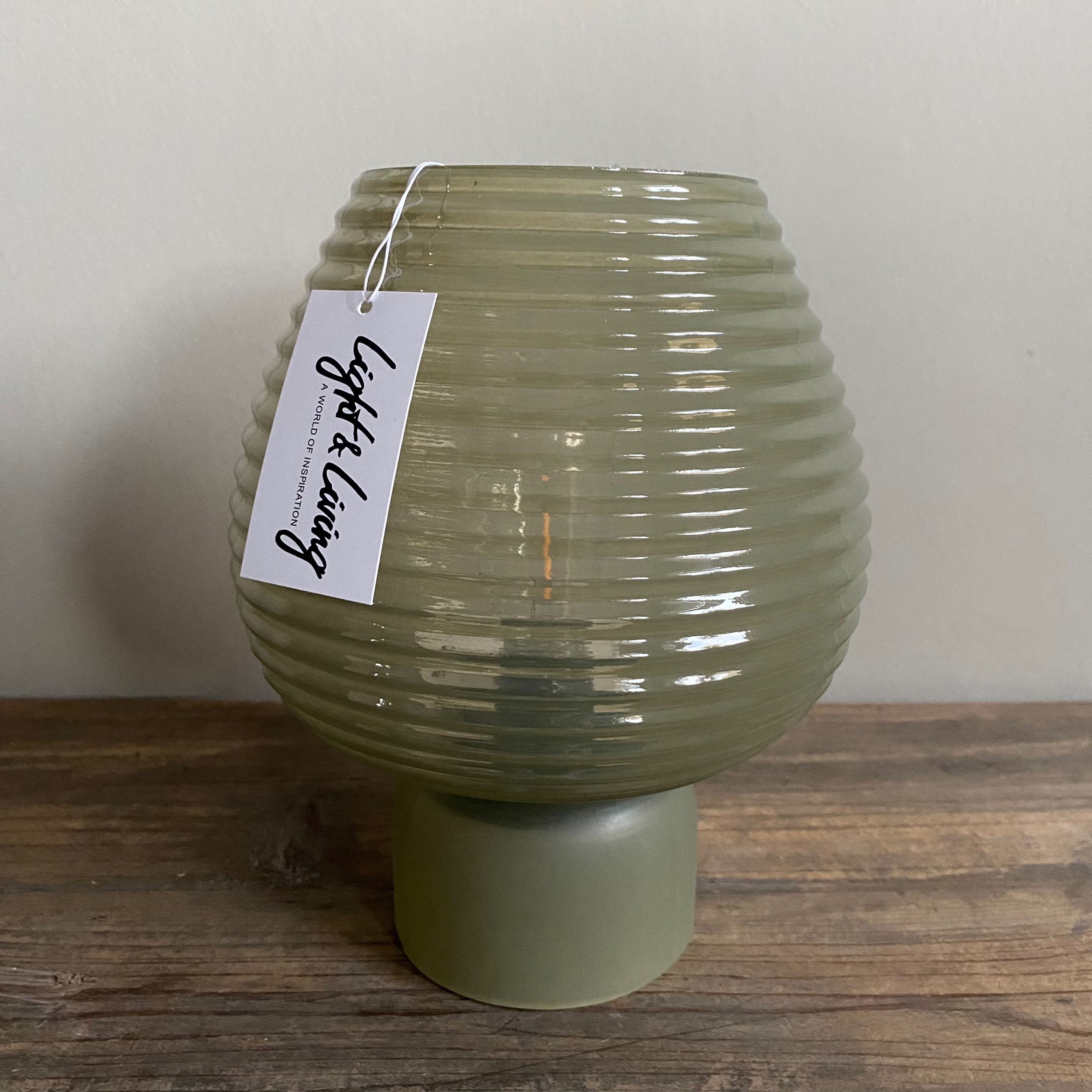 Light & Living tafellamp LED Alenna grijsgroen
