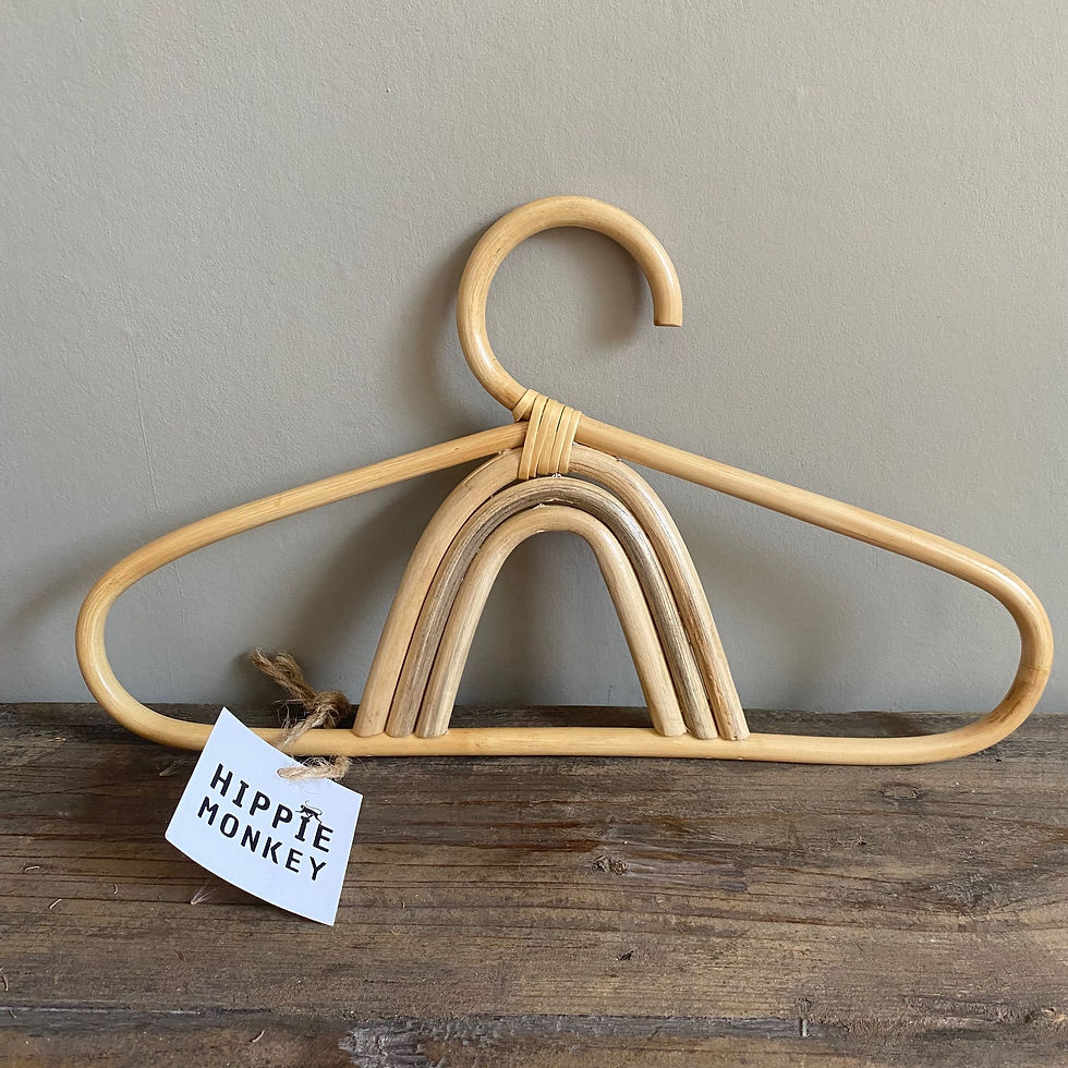 Hippie Monkey - Rotan klerenhanger Rainbow