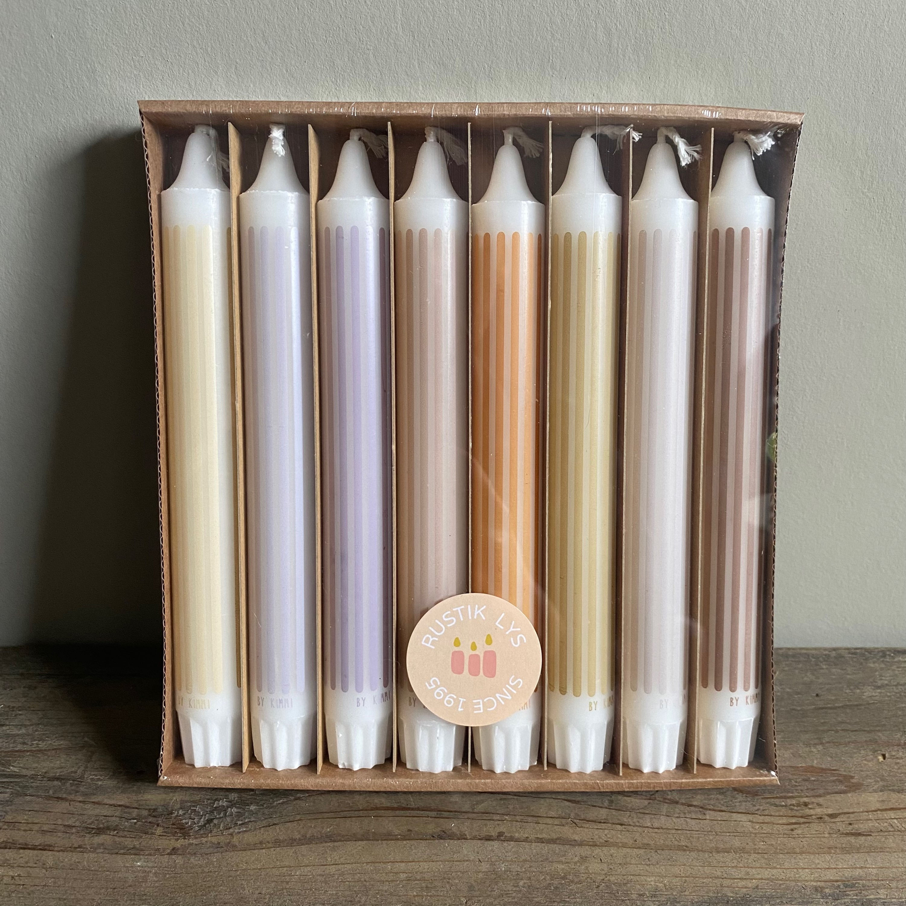 Rustik Lys Dinerkaarsen Circus (set van 8)