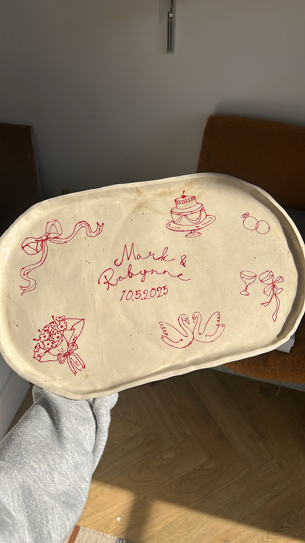 Thumbnail: Custom illustrated celebration gift plate