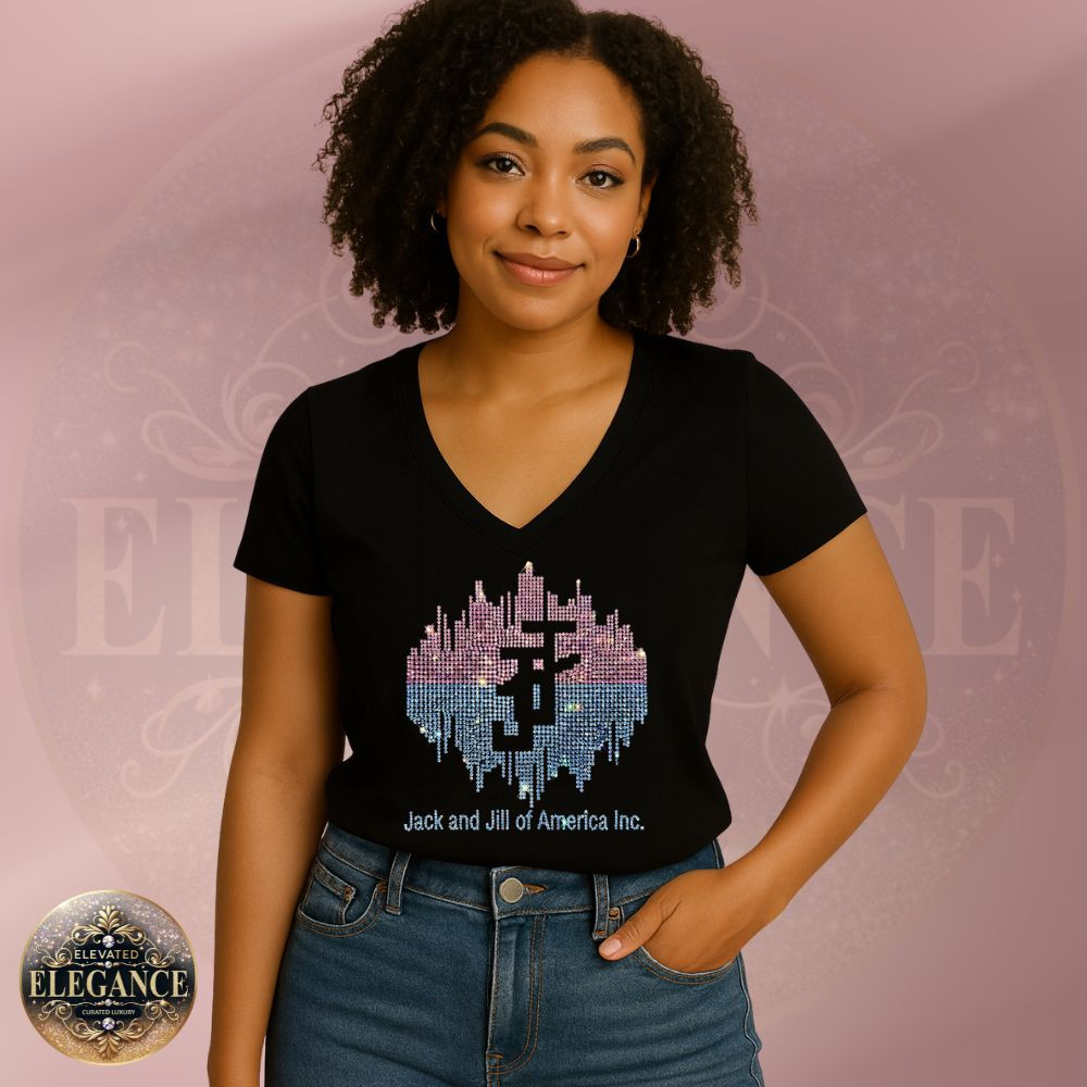 JJOA Women's Bling Space J's Logo T-Shirt