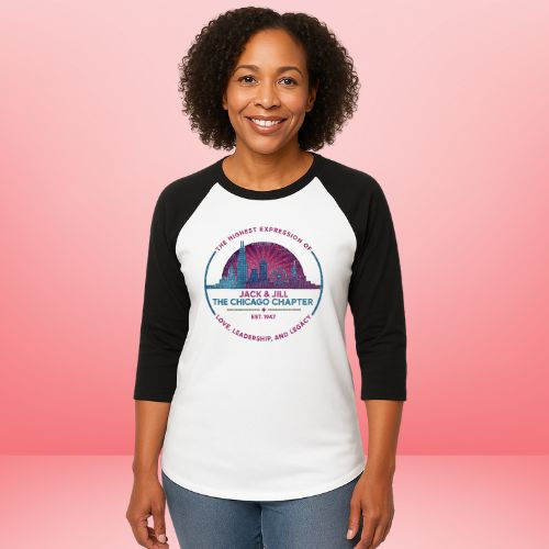 Thumbnail: The Chicago Chapter Women's Bling Baseball Shirt