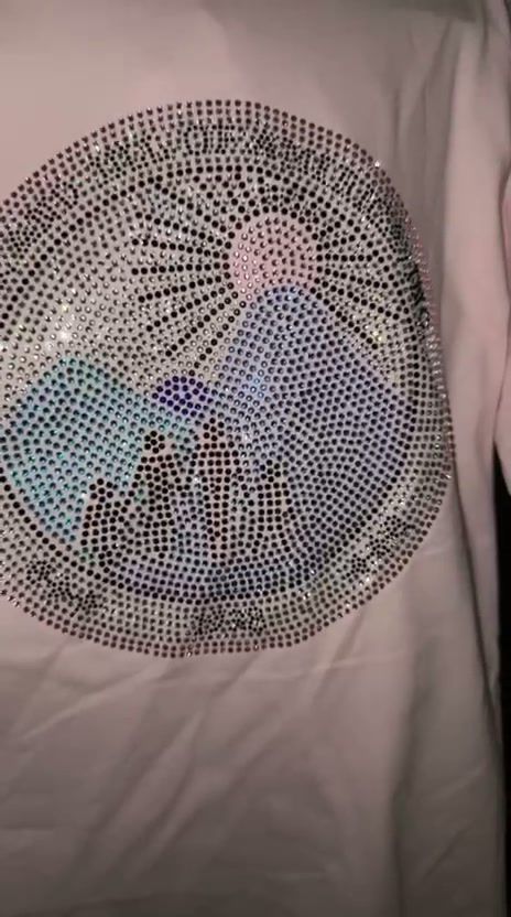 Thumbnail: JJOA Women's Bling Round Logo Crewneck Sweatshirt