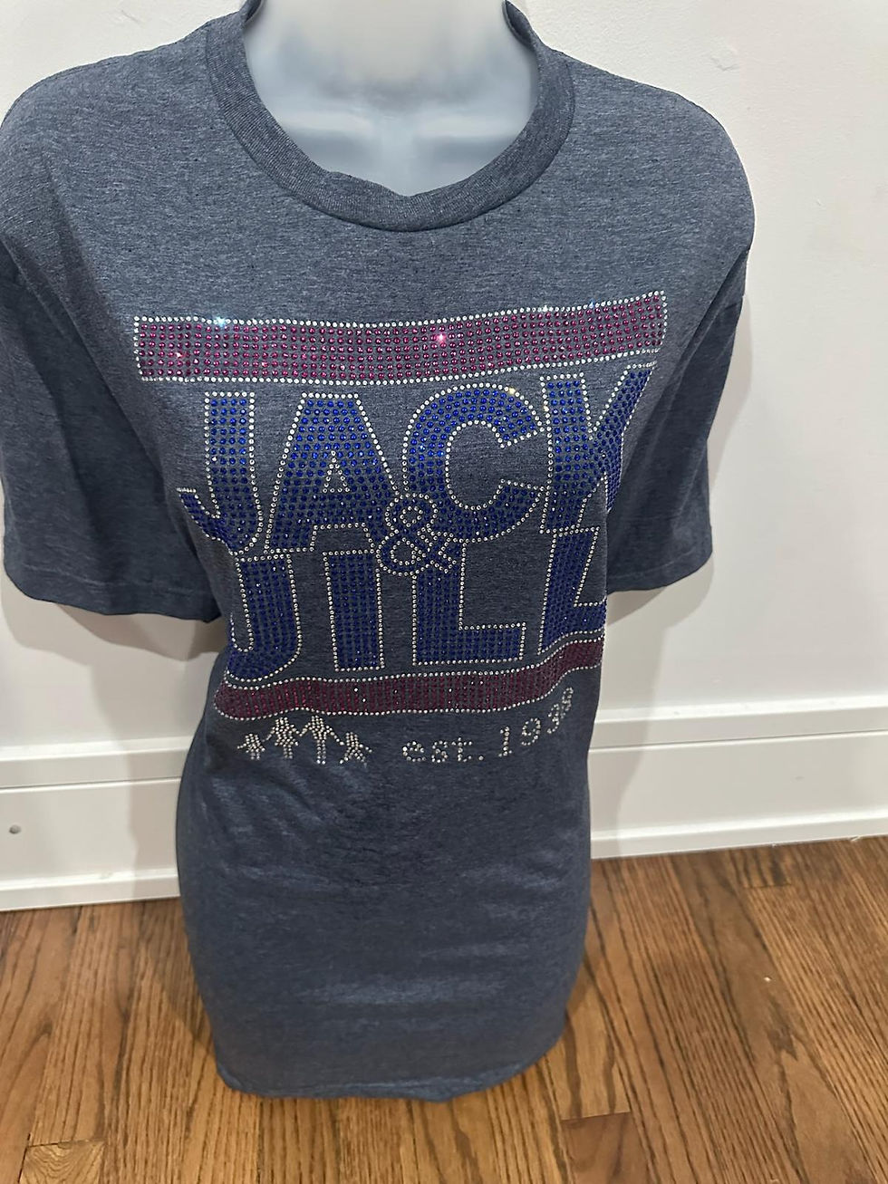Thumbnail: JJOA Women's T-Shirt w/Jack and Jill "Run DMC" bling